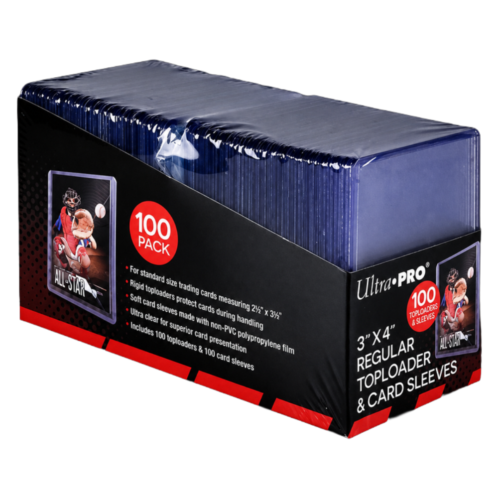 TOPLOADER REGULAR 3x4 100 szt + KOSZULKI NA KARTY SLEEVES 100 szt ULTRA PRO