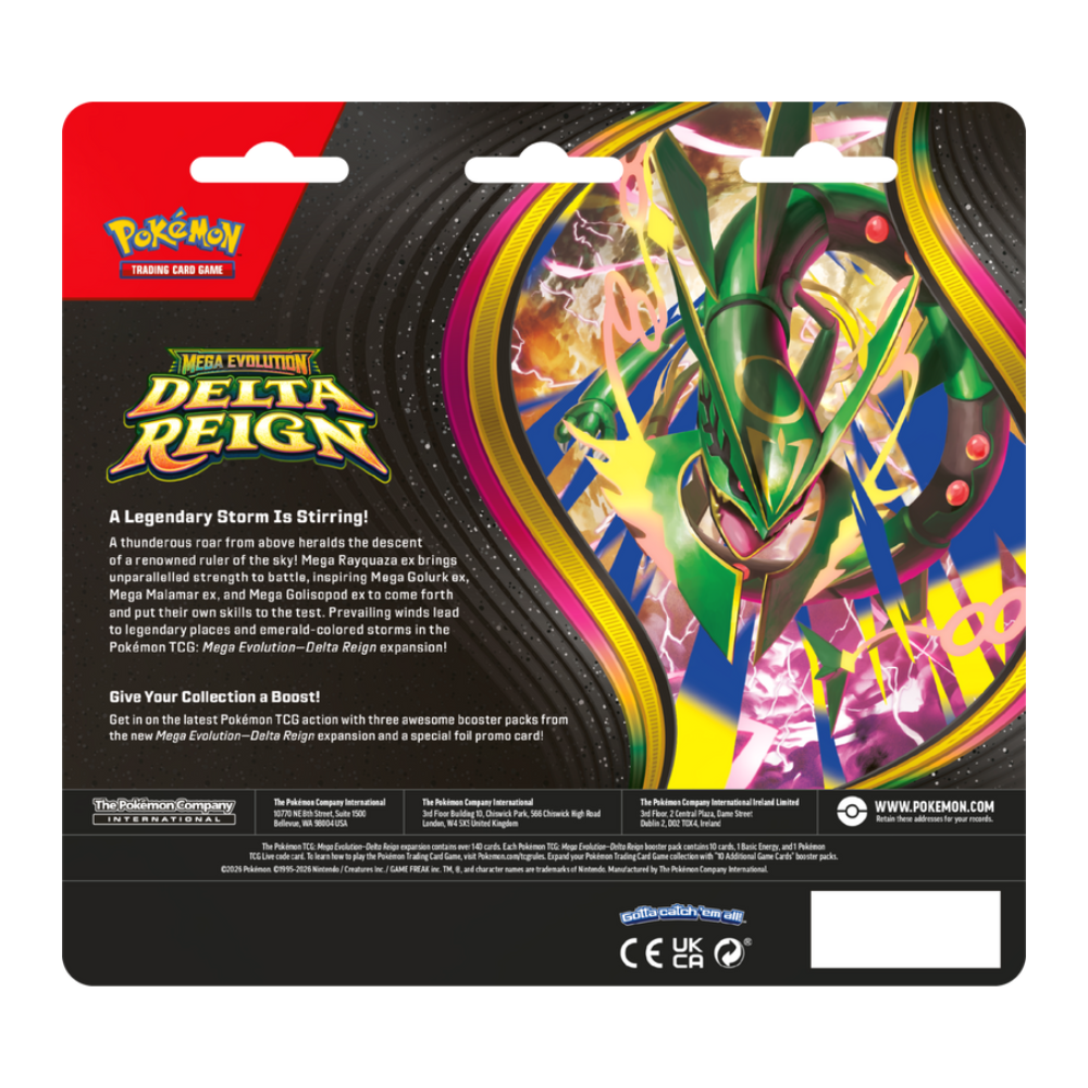 Pokémon TCG: Mega Evolution - Delta Reign - 3-Pack Blister Bundle